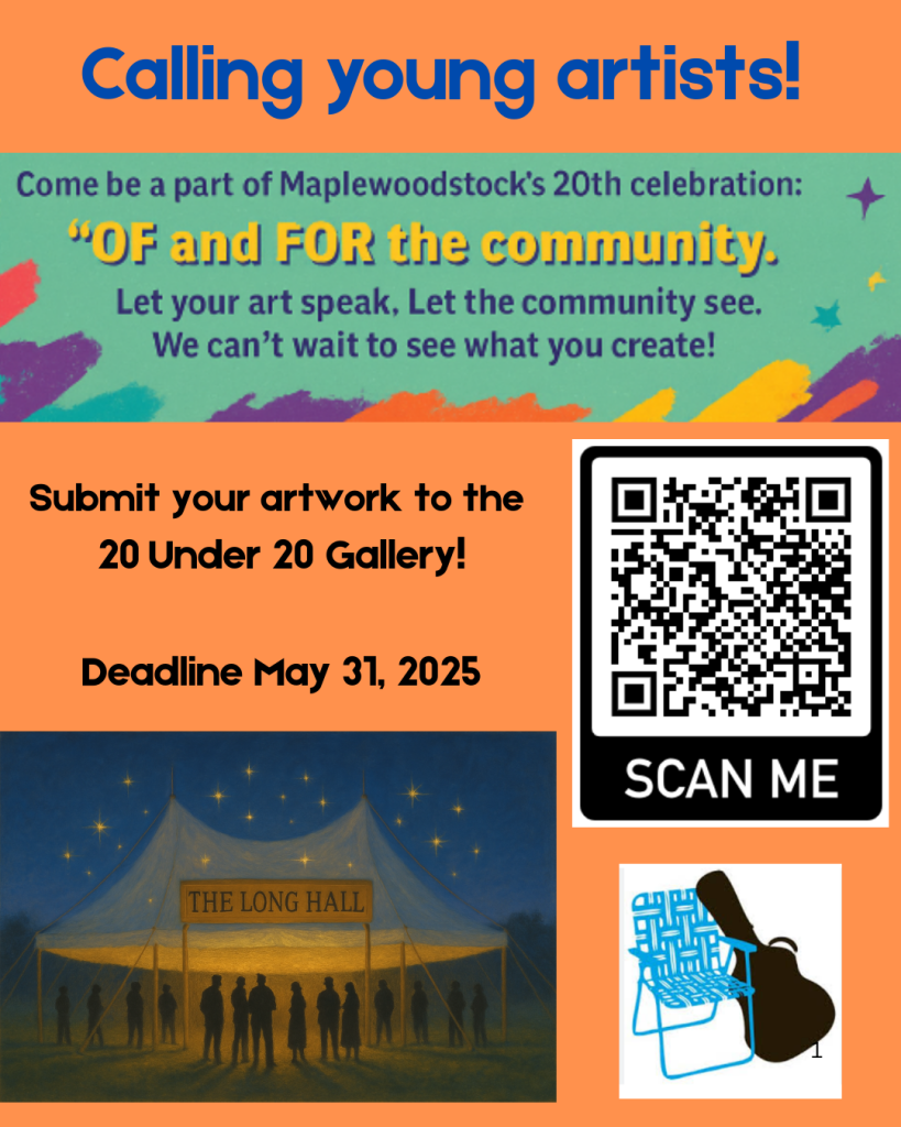 Maplewoodstock 2025 "20 Under 20 Art Gallery" within the Long Hall