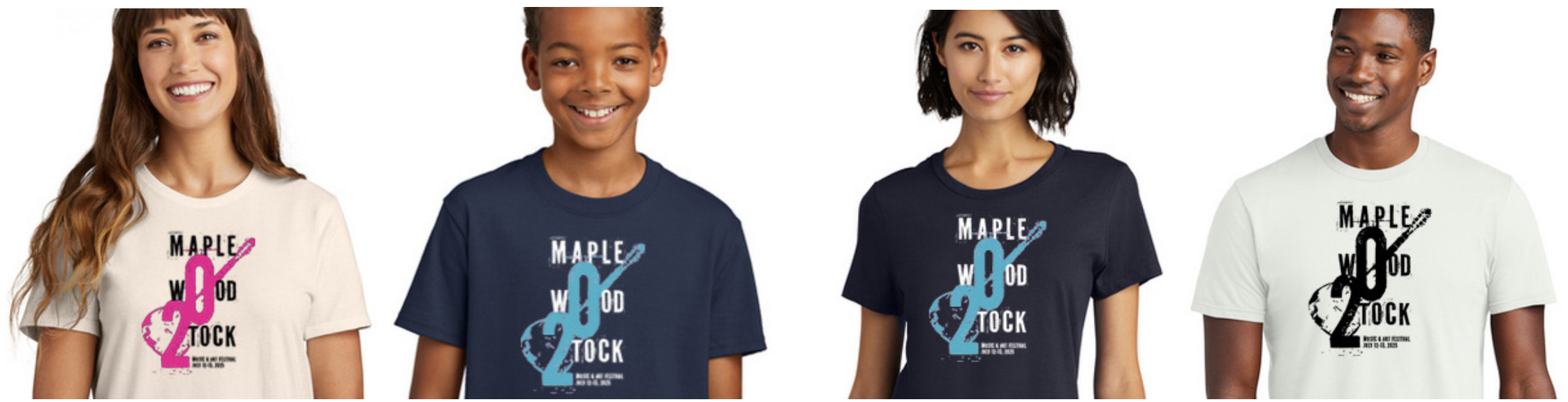 Maplewoodstock 2025 t-shirt montage