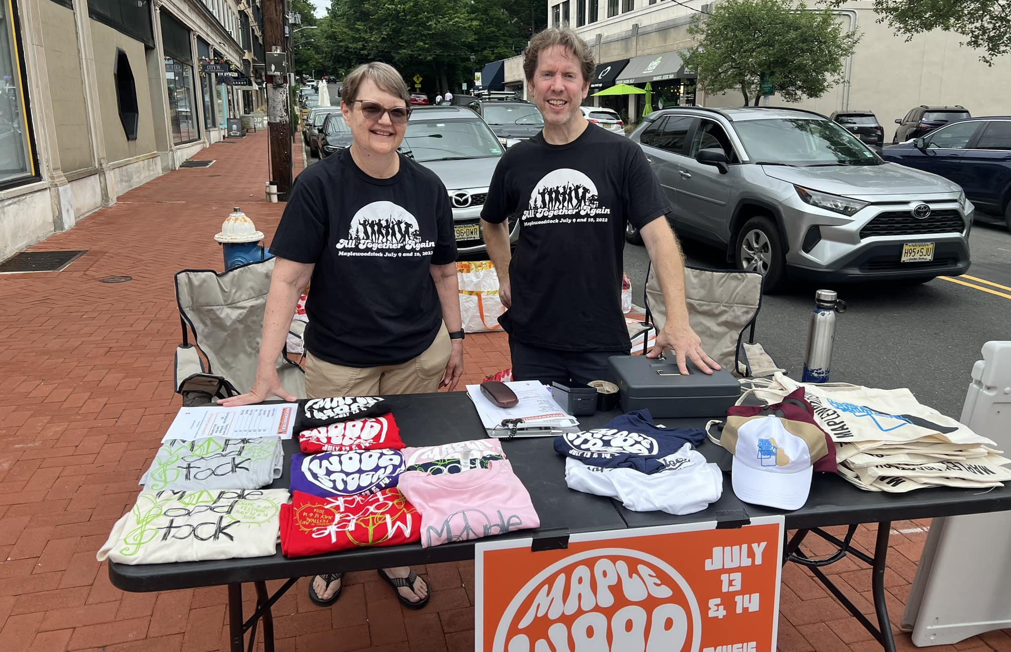 Maplewoodstock merch sidewalk sales